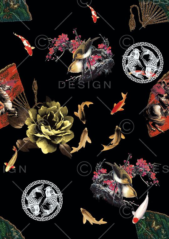 花卉印花华亿平台图片