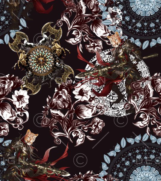 抽象印花华亿平台图片