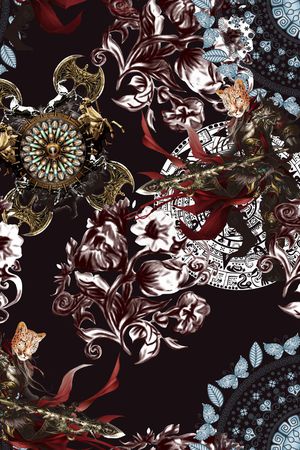 抽象印花华亿平台图片