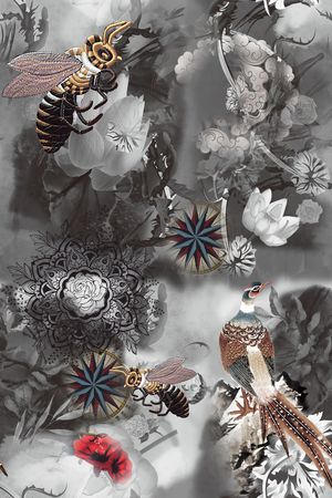 抽象印花华亿平台图片