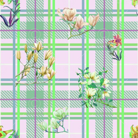 手绘花卉印花华亿平台图片