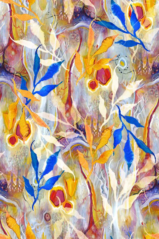 绿植树叶印花华亿平台图片