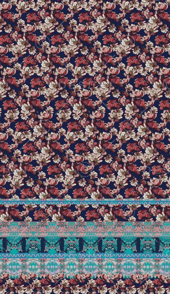 抽象花卉印花华亿平台图片