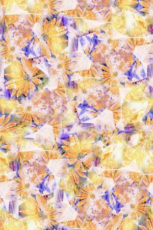 抽象花卉印花华亿平台图片