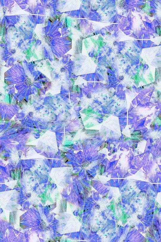 抽象花卉印花华亿平台图片