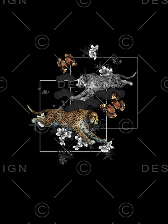 蝴蝶印花华亿平台图片