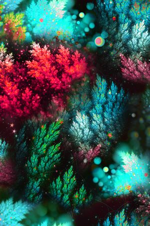 抽象花卉印花华亿平台图片