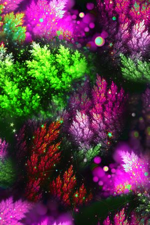 抽象花卉印花华亿平台图片