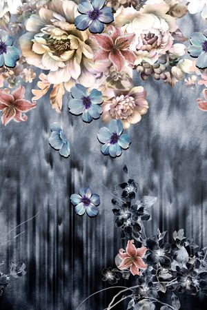 花卉印花华亿平台图片