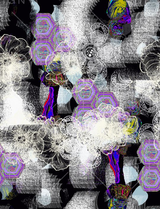 线条印花华亿平台图片