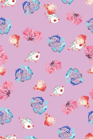 热带鱼印花华亿平台图片