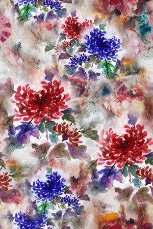 菊花印花华亿平台图片