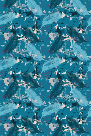 羽毛飘飘印花华亿平台图片