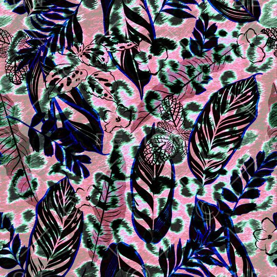 豹纹印花华亿平台图片