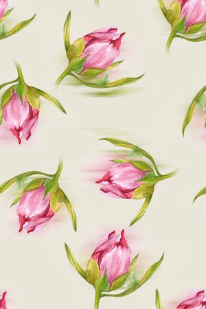 清爽底花卉印花华亿平台图片