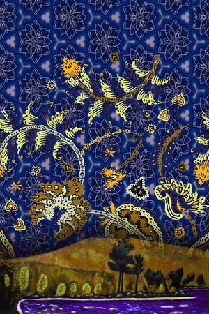 风景定位印花华亿平台图片