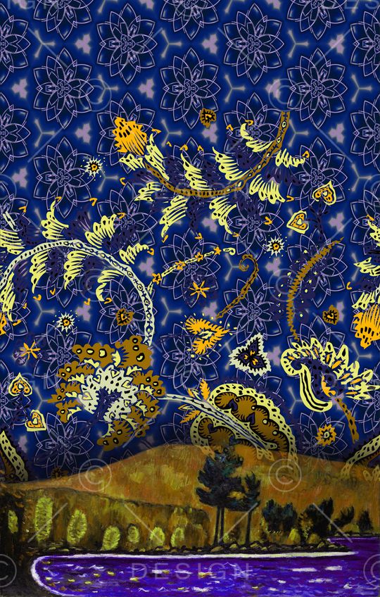 风景定位印花华亿平台图片