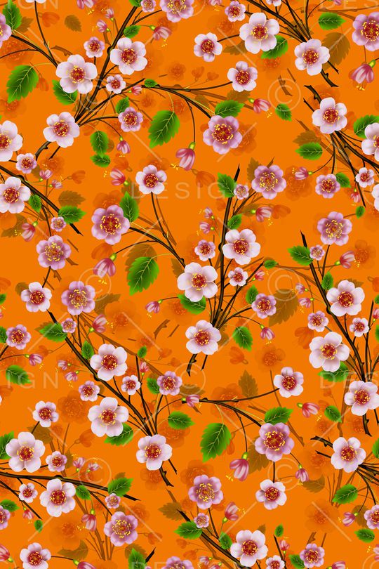 手绘花卉印花华亿平台图片