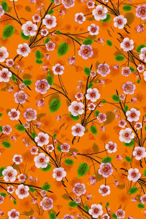 手绘花卉印花华亿平台图片