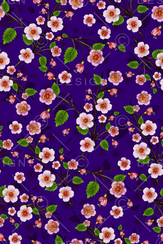 手绘花卉印花华亿平台图片