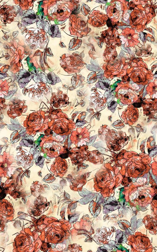 花卉印花华亿平台图片