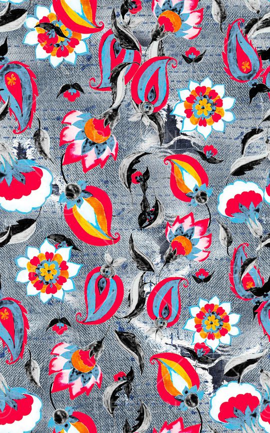 牛仔印花华亿平台图片