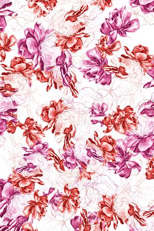 花卉印花华亿平台图片