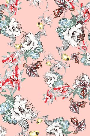 花卉印花华亿平台图片