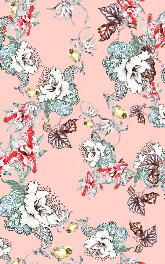 花卉印花华亿平台图片