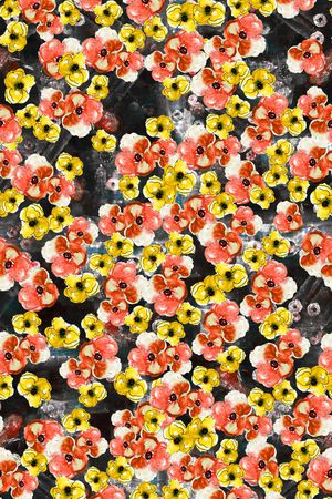 花卉印花华亿平台图片