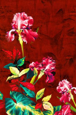 花卉印花华亿平台图片