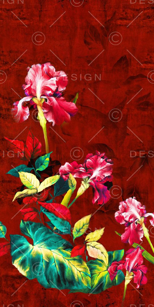 花卉印花华亿平台图片