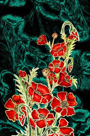 花卉印花华亿平台图片