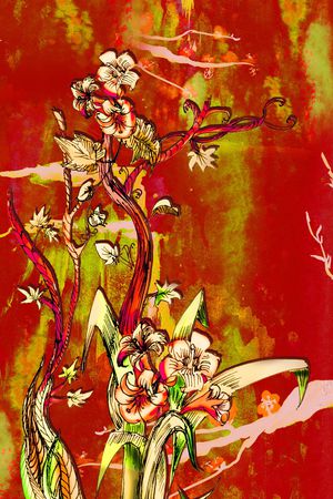 花卉印花华亿平台图片