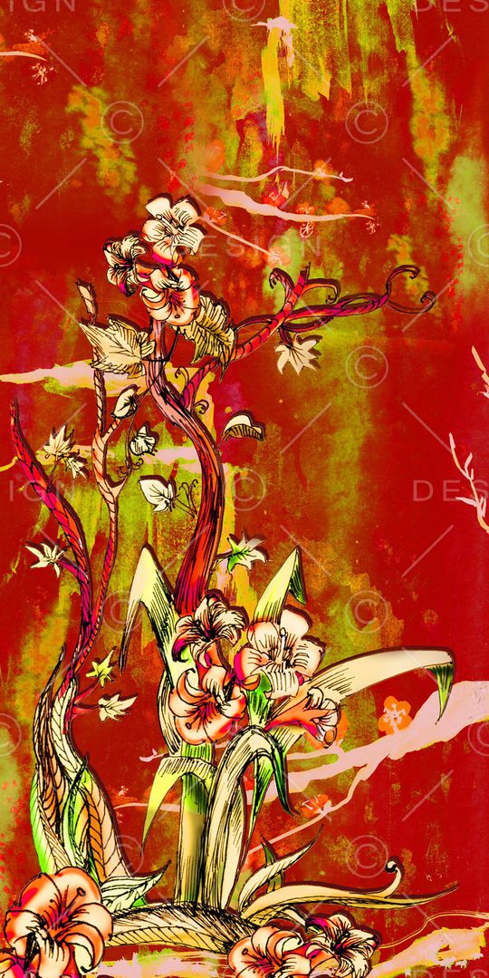 花卉印花华亿平台图片