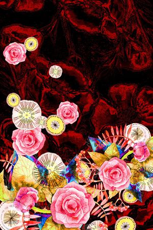 花卉印花华亿平台图片