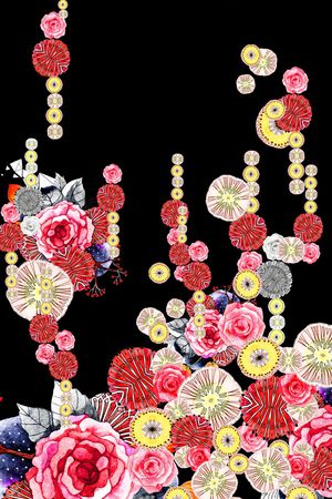 花卉印花华亿平台图片