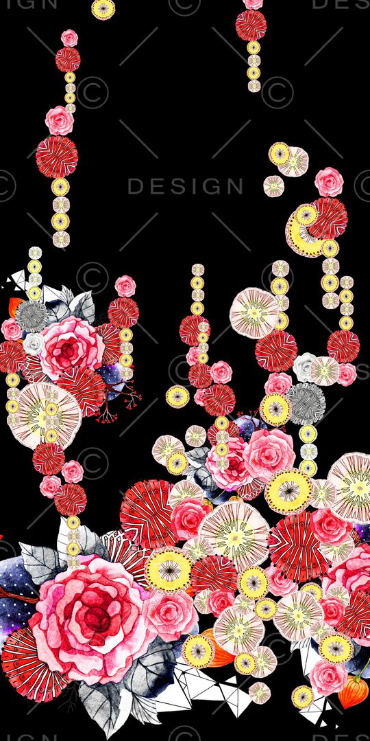 花卉印花华亿平台图片