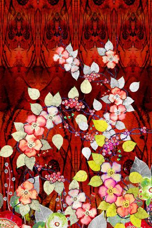 花卉印花华亿平台图片