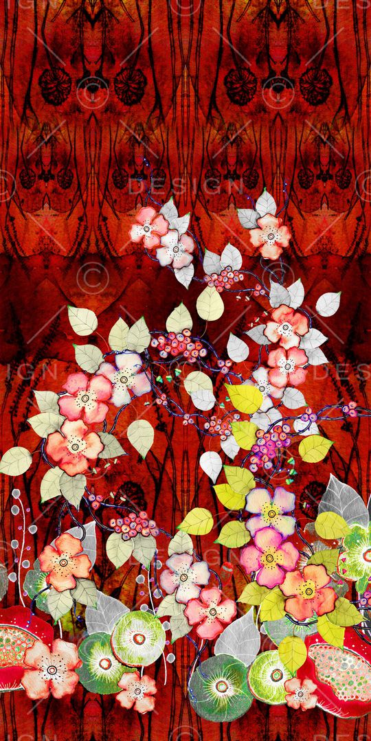 花卉印花华亿平台图片