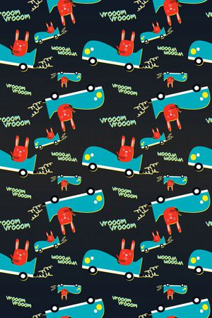 卡通动物印花华亿平台图片