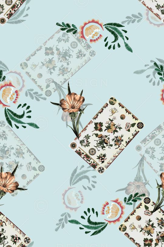 花卉印花华亿平台图片