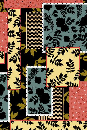 混合拼接印花华亿平台图片