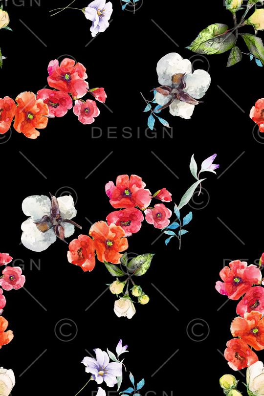 花卉印花华亿平台图片