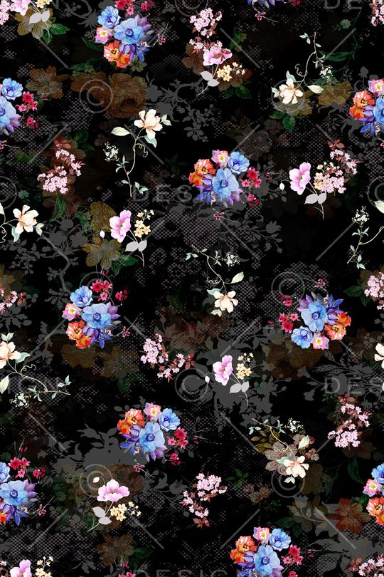 花卉印花华亿平台图片