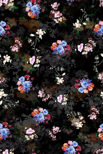 花卉印花华亿平台图片