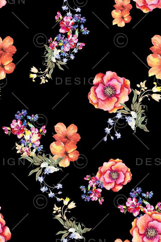 花卉印花华亿平台图片