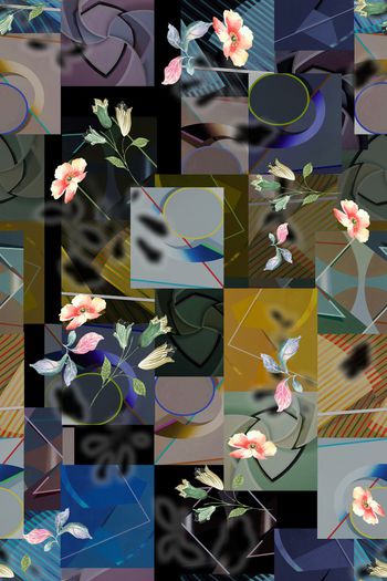 花卉印花华亿平台图片