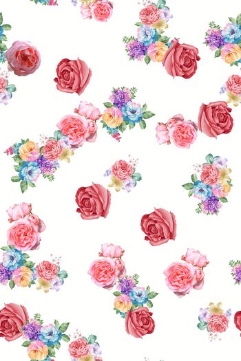 花卉印花华亿平台图片