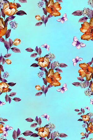 花卉印花华亿平台图片